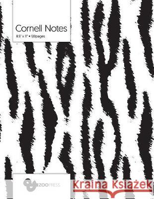Cornell Notes: B&W Tiger Pattern Cover - Best Note Taking System for Students, Writers, Conferences. Cornell Notes Notebook. Large 8. &zoo Press 9781726442282