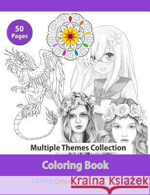Multiple Themes Collection: Adult Coloring Book 50 Pages Ajm Leisure 9781726884068 Independently Published