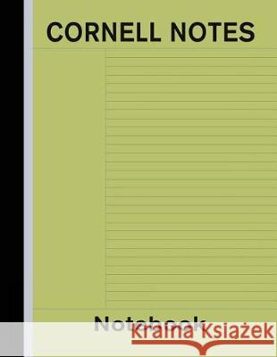 Cornell Notes Notebook: Note Taking Paper - Green Bizcom USA 9781727288186 Createspace Independent Publishing Platform