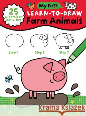My First Learn-To-Draw: Farm Animals: (25 Wipe Clean Activities + Dry Erase Marker) Madin, Anna 9781728223711 Sourcebooks Wonderland