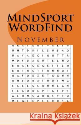 MindSport WordFind November Cullen, Rhys 9781729604762 Createspace Independent Publishing Platform