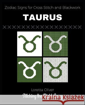 Taurus Zodiac Cross Stitch and Blackwork Pattern Set Loretta Oliver 9781731534798