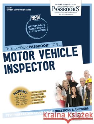 Motor Vehicle Inspector National Learning Corporation 9781731823847 Passbooks
