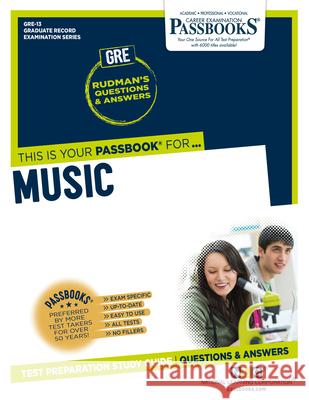 Music (Gre-13): Passbooks Study Guidevolume 13 National Learning Corporation 9781731852137 National Learning Corp