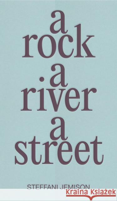 A Rock, a River, a Street Steffani Jemison 9781736534663