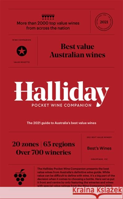 Halliday Pocket Wine Companion 2021: The 2021 guide to Australia’s best value wines James Halliday 9781743796917 Hardie Grant Books