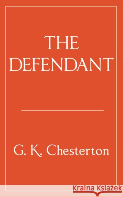 The Defendant G. K. Chesterton 9781763565654 Michael Walmer