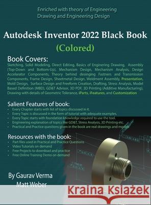 Autodesk Inventor 2022 Black Book (Colored) Gaurav Verma Matt Weber 9781774590348 Cadcamcae Works