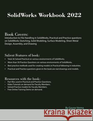 SolidWorks Workbook 2022 Gaurav Verma Matt Weber 9781774590591 Cadcamcae Works