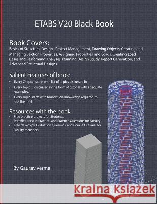 ETABS V20 Black Book Gaurav Verma   9781774590812 Cadcamcae Works
