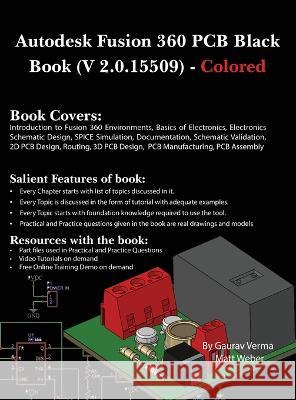 Autodesk Fusion 360 PCB Black Book (V 2.0.15509) Gaurav Verma Matt Weber  9781774591000 Cadcamcae Works