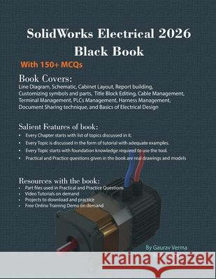SolidWorks Electrical 2026 Black Book Gaurav Verma Matt Weber 9781774591949 Cadcamcae Works