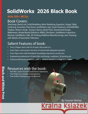 SolidWorks 2026 Black Book Gaurav Verma Matt Weber 9781774591987 Cadcamcae Works