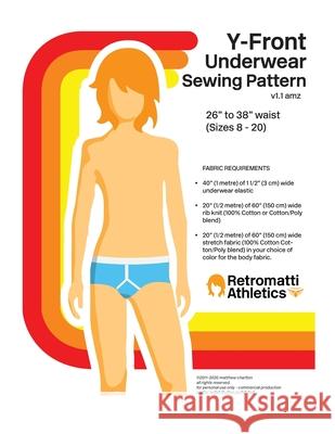 RetroMatti Athletics Retro Briefs Sewing Pattern Madison Matti Charlton 9781778904561 Matti Charlton