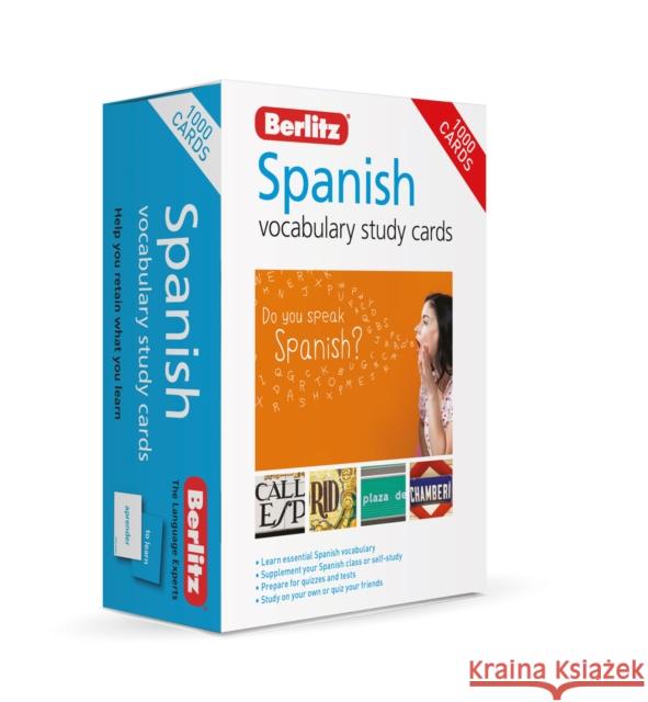 Berlitz Vocabulary Study Cards Spanish (Language Flash Cards) Berlitz Publishing Company 9781780045405