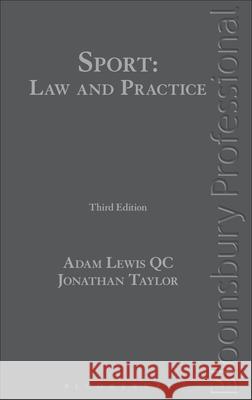 Sport: Law and Practice Adam Lewis 9781780431130 Bloomsbury Professional