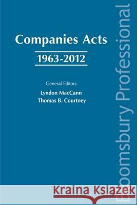 Companies Acts 1963-2012 Lyndon MacCann 9781780431345 0