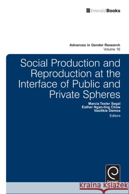 Social Production and Reproduction at the Interface of Public and Private Spheres Marcia Texler Segal, Esther Ngan-Ling Chow, Vasilikie Demos 9781780528748