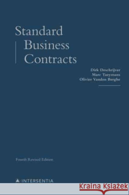 Standard Business Contracts Olivier Vanden Berghe 9781780688930 INTERSENTIA PUBLICATIONS