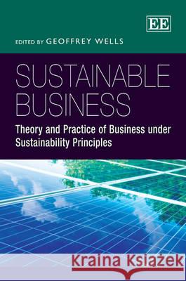 Sustainable Business: Theory and Practice of Business Under Sustainability Principles Geoffrey Wells   9781781001851 Edward Elgar Publishing Ltd