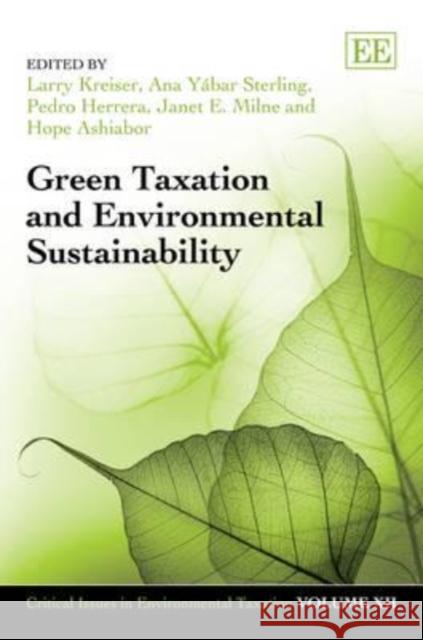 Green Taxation and Environmental Sustainability  9781781009024 Edward Elgar Publishing Ltd