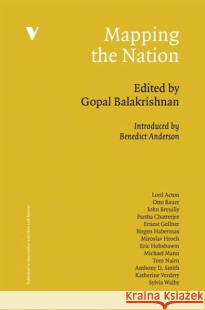 Mapping the Nation Gopal Balakrishnan Benedict Anderson 9781781680001