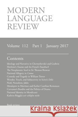 Modern Language Review (112: 1) January 2017 D. F. Connon 9781781882818 Modern Humanities Research Association