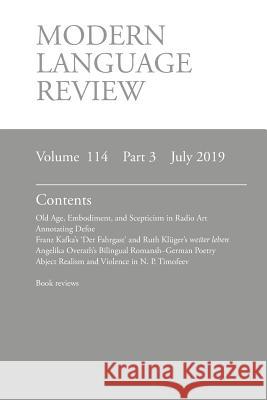 Modern Language Review (114: 3) July 2019 D. F. Connon 9781781888940