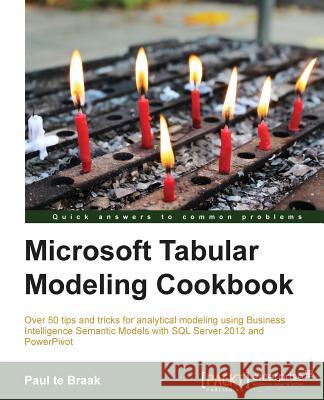 SQL Server and Power Pivot - Tabular Modeling Cookbook Te Braak, Paul 9781782170884