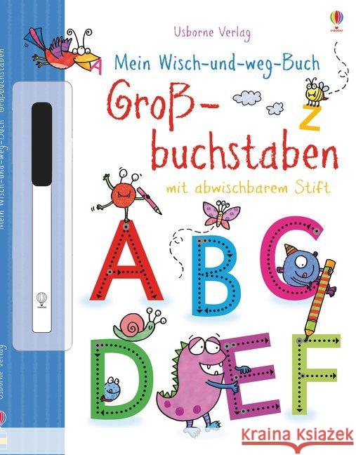 Mein Wisch-und-weg-Buch, Großbuchstaben : Mit abwischbarem Stift Greenwell, Jessica 9781782325017 Usborne Verlag