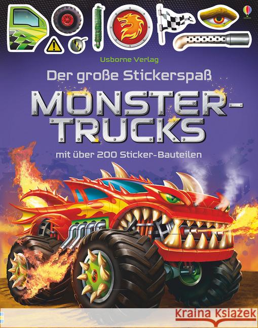 Der große Stickerspaß -  Monstertrucks : Mit über 200 Sticker-Bauteilen Tudhope, Simon 9781782327851