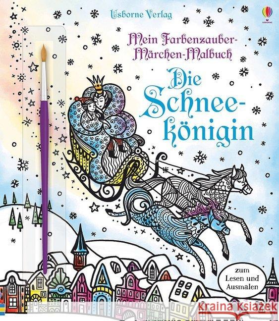 Mein Farbenzauber-Märchen-Malbuch: Die Schneekönigin : Zum Lesen und Ausmalen Davidson, Susanna 9781782328162 Usborne Verlag