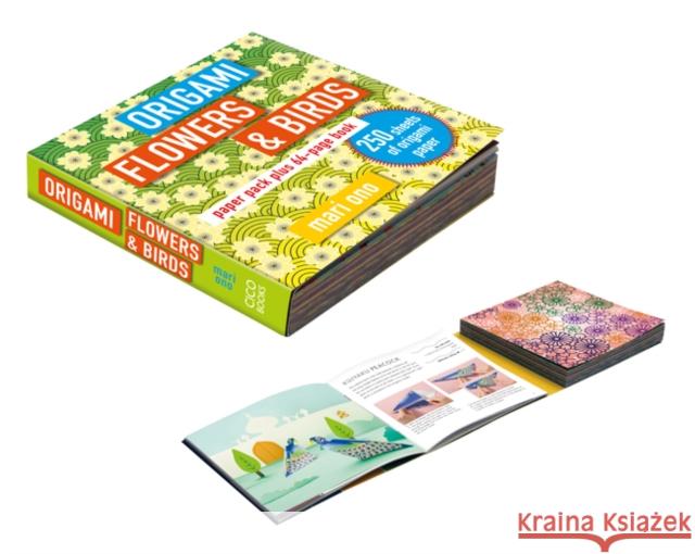 Origami Flowers and Birds: Paper Pack Plus 64-Page Book Mari Ono 9781782498629 Cico