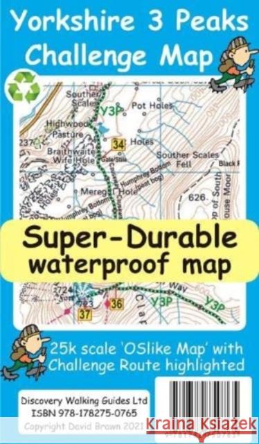 Yorkshire 3 Peaks Challenge Map and Guide David Brawn 9781782750765