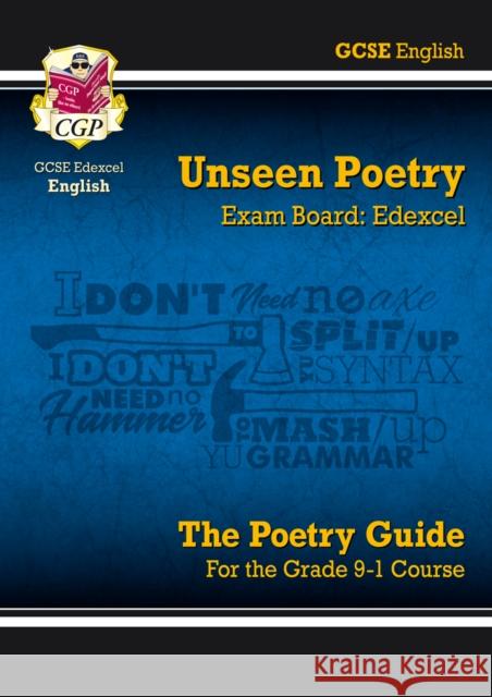 GCSE English Edexcel Unseen Poetry Guide includes Online Edition CGP Books 9781782949992 Coordination Group Publications Ltd (CGP)