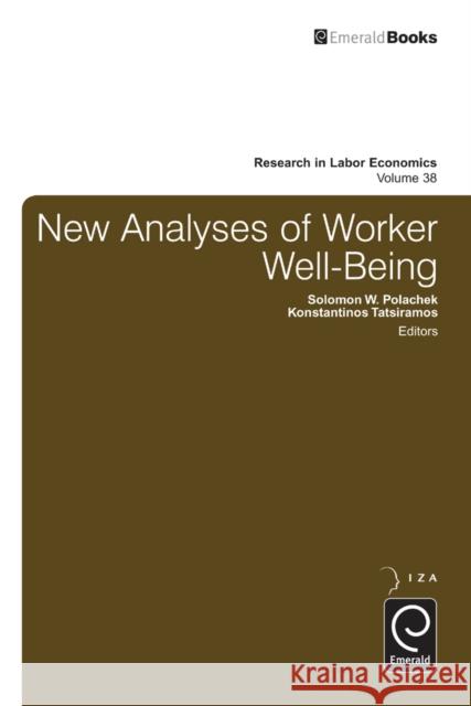 New Analyses of Worker Well-Being Tatsiramos, Konstantinos 9781783500567