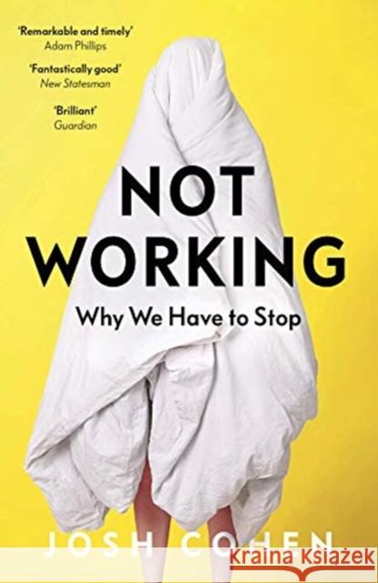 Not Working: Why We Have to Stop Josh Cohen   9781783782062 