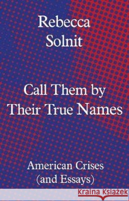 Call Them by Their True Names: American Crises (and Essays) Rebecca (Y) Solnit 9781783784974 Granta Books