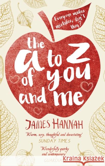 The A to Z of You and Me Hannah, James 9781784160067