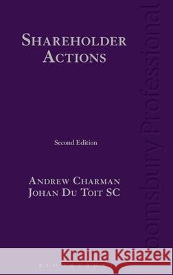 Shareholder Actions Andrew Charman Johan D 9781784518868 Tottel Publishing