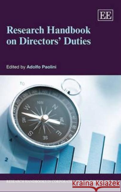 Research Handbook on Directors’ Duties Adolfo Paolini 9781784711511 Edward Elgar Publishing Ltd