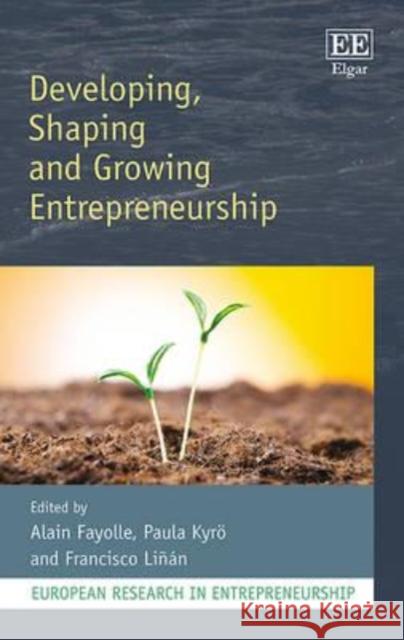 Developing, Shaping and Growing Entrepreneurship Alain Fayolle Paula Kyro  9781784713577