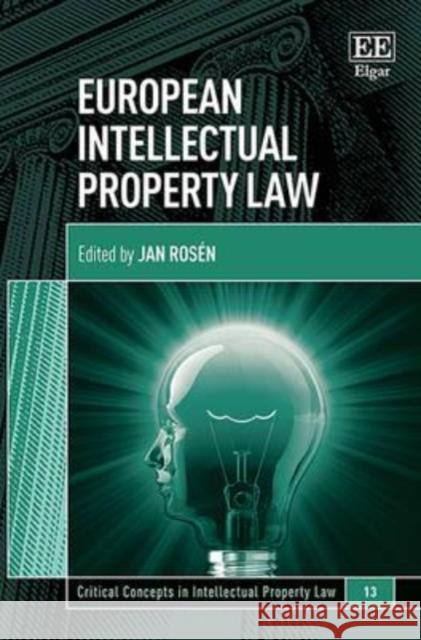 European Intellectual Property Law    9781784714666 Edward Elgar Publishing Ltd