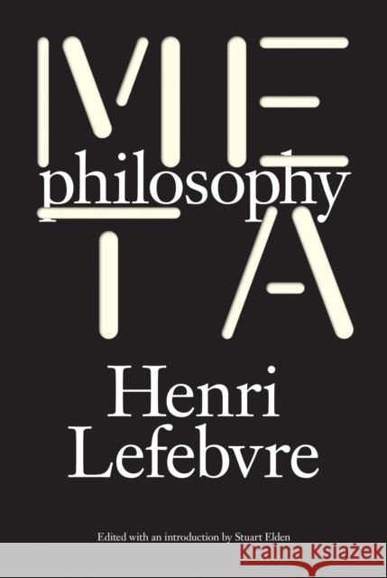 Metaphilosophy Henri Lefebvre 9781784782740 Verso