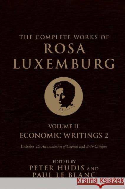 The Complete Works of Rosa Luxemburg, Volume II: Economic Writings 2 Rosa Luxemburg Peter Hudis Paul L 9781784783921 Verso