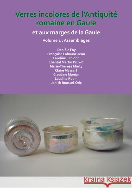 Verres Incolores de l'Antiquite Romaine En Gaule Et Aux Marges de la Gaule Foy, Daniele 9781784918972 Archaeopress Archaeology