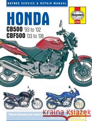 Honda CB500 & CBF500 (93 - 08)  9781785210013 