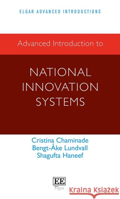 Advanced Introduction to National Innovation Systems Cristina Chaminade Bengt-Ake Lundvall Shagufta Haneef 9781785362019