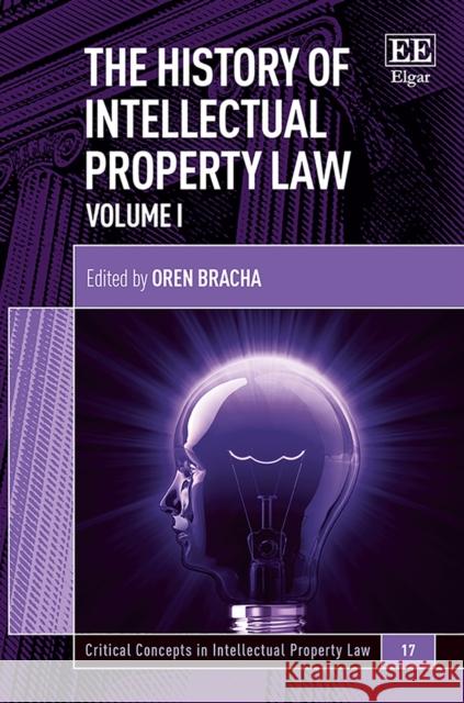 The History of Intellectual Property Law Oren Bracha   9781785368554