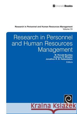 Research in Personnel and Human Resources Management M Ronald Buckley 9781785600173